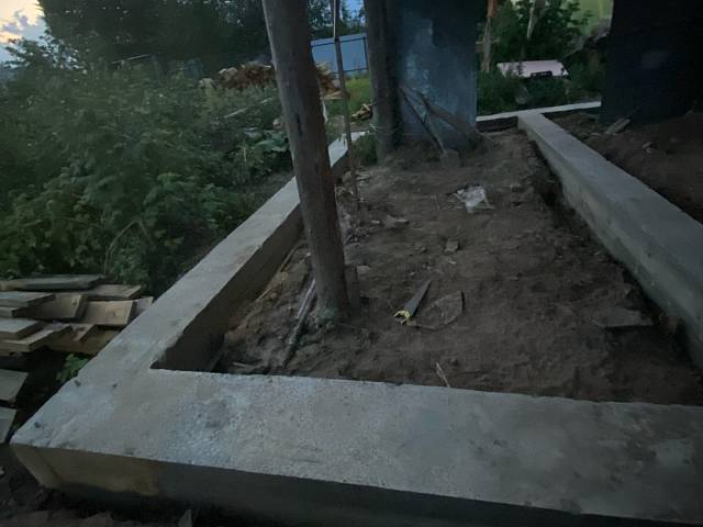 Устройство фундамента под дом в деревне Семибратское