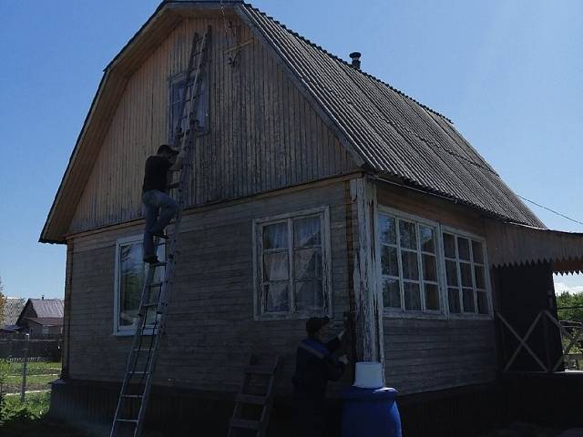 Покраска дачного дома в СНТ "Ново-Озерное"