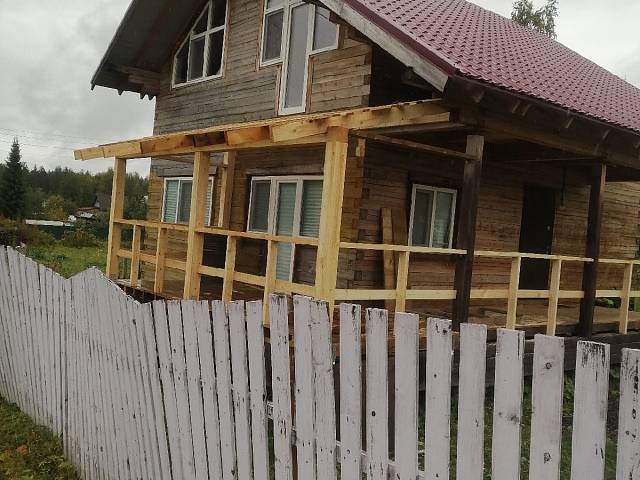 Пристройка веранды к дому и обшивка сайдингом в деревне Васильевская