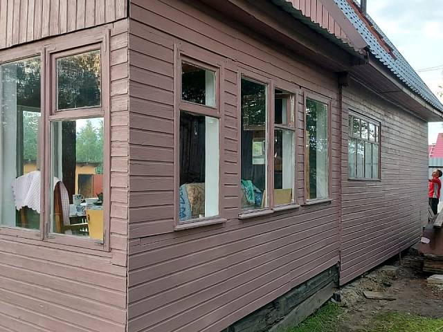 Шлифовка и покраска дачного дома в СНТ "Ворсобино"