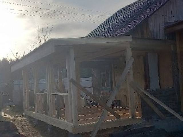 Перестройка веранды к дому в деревне Потапово